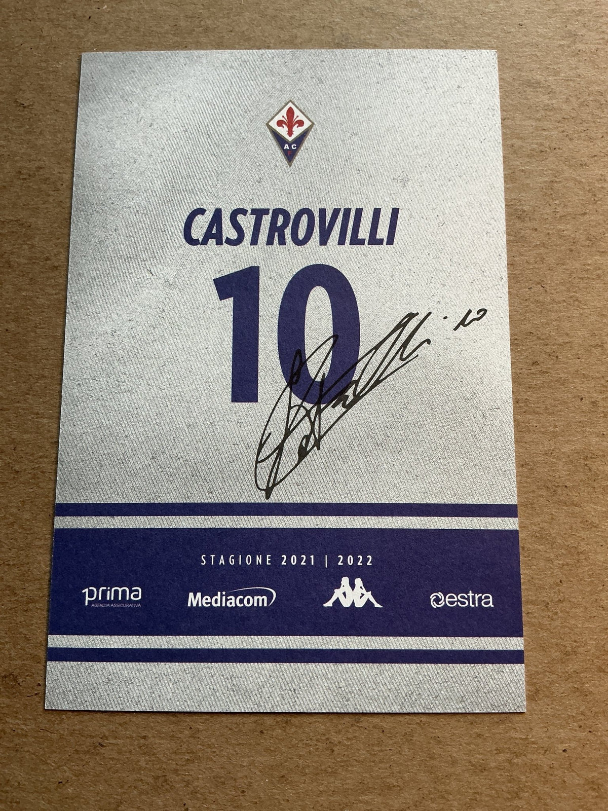 Gaetano Castrovilli, Italy 🇮🇹 ACF Fiorentina 2021/22 hand signed - Autographs-World