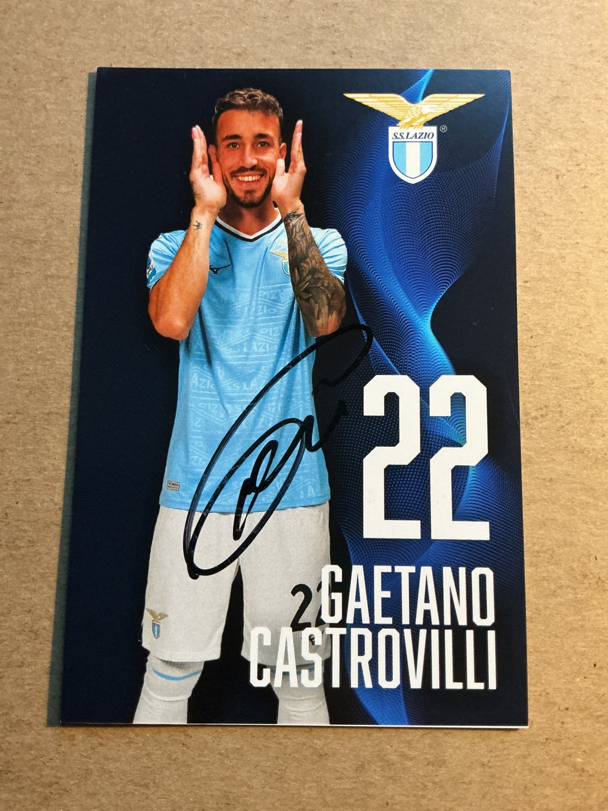Gaetano Castrovilli, Italy 🇮🇹 SS Lazio 2024/25 hand signed - Autographs-World