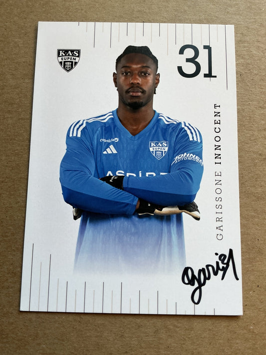 Garissone Innocent, Haiti 🇭🇹 KAS Eupen 2023/24 hand signed - Autographs-World