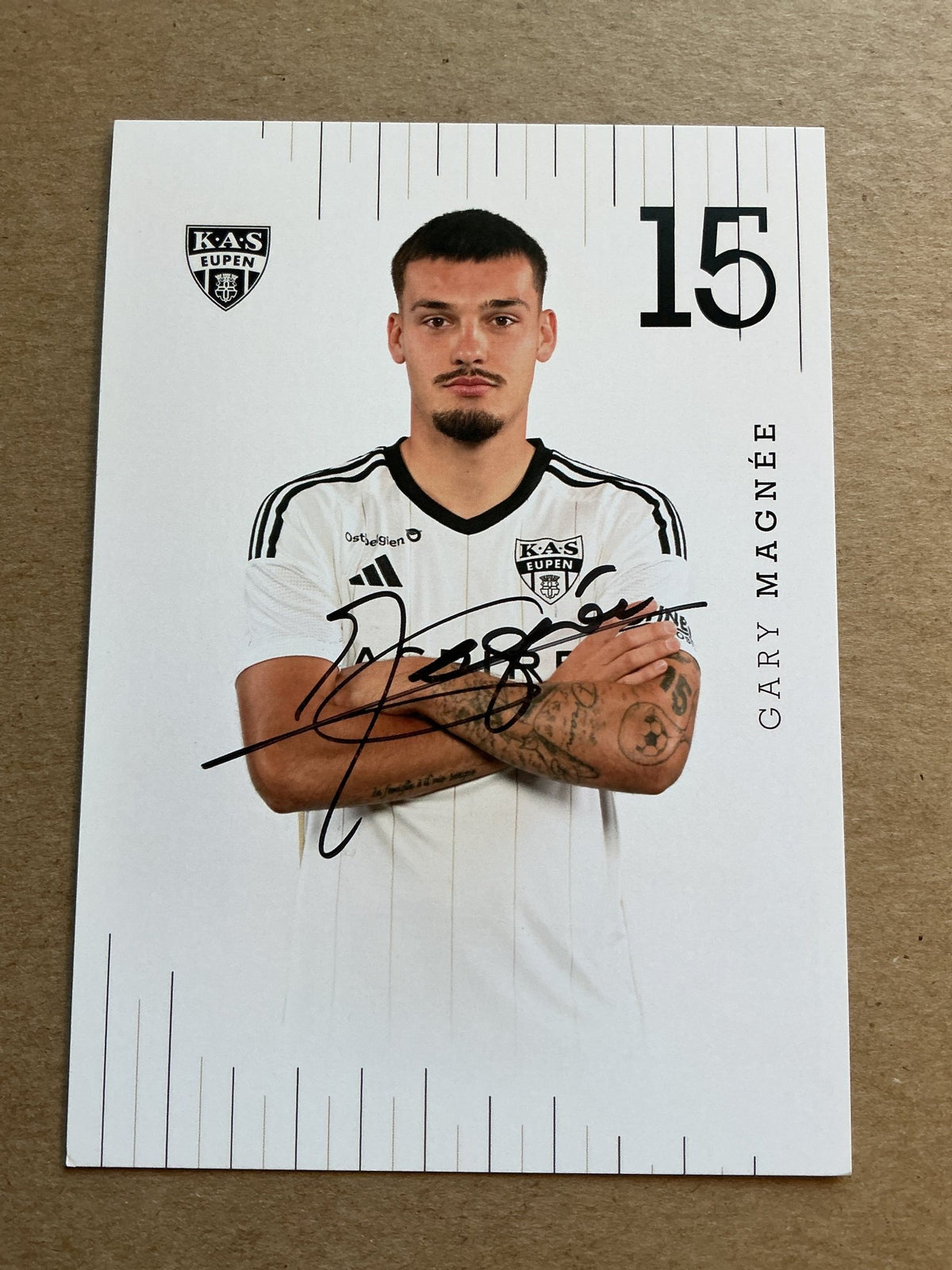 Gary Magnee, Belgium 🇧🇪 KAS Eupen 2023/24 hand signed - Autographs-World