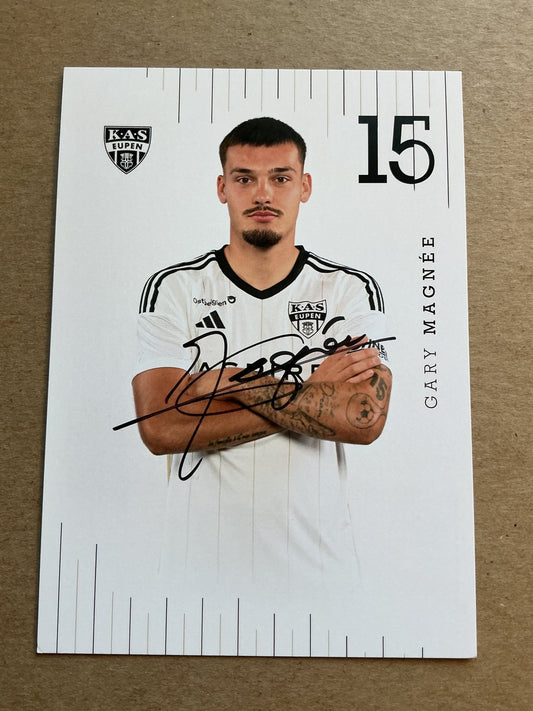 Gary Magnee, Belgium 🇧🇪 KAS Eupen 2023/24 hand signed - Autographs-World