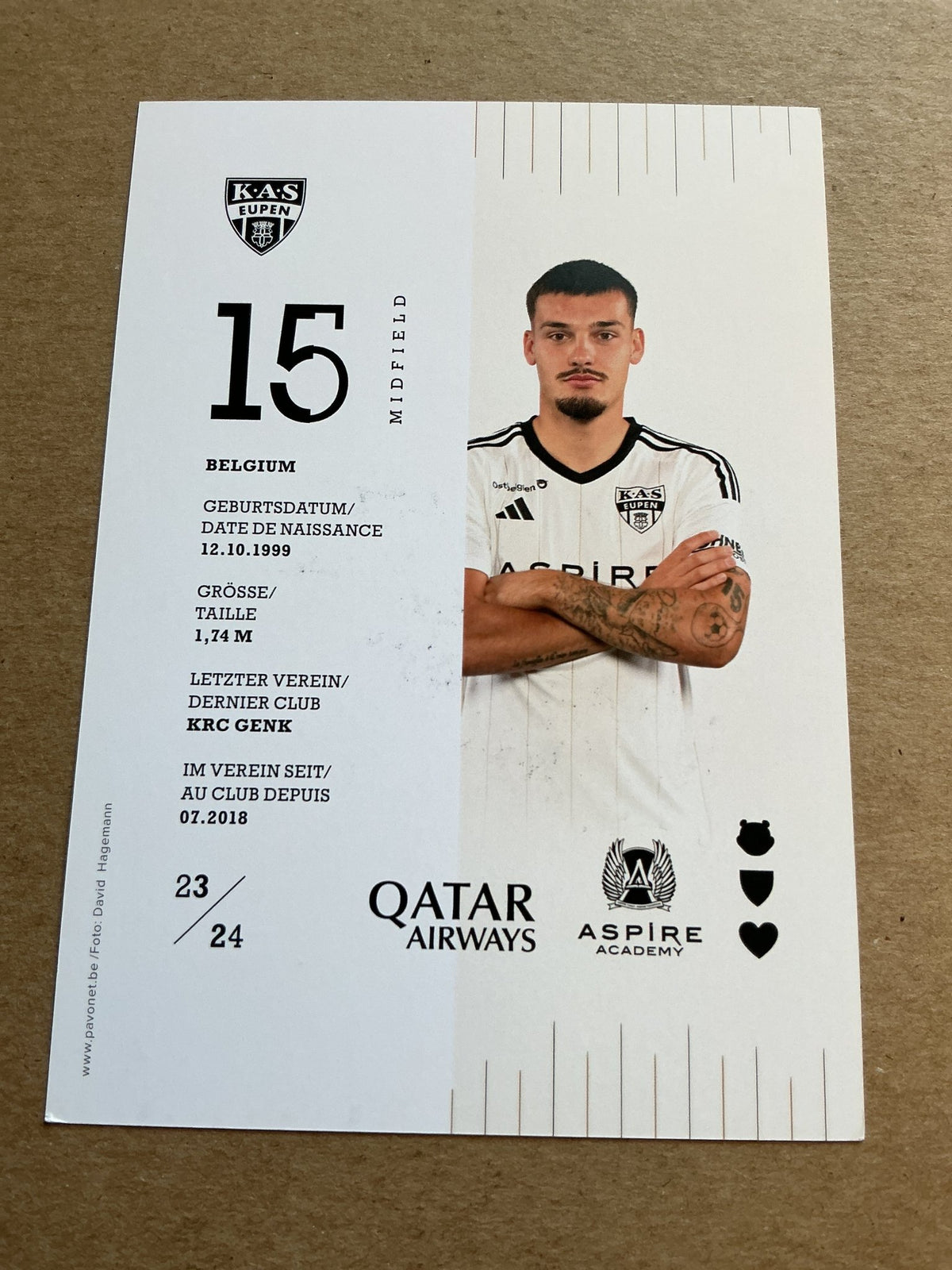 Gary Magnee, Belgium 🇧🇪 KAS Eupen 2023/24 hand signed - Autographs-World