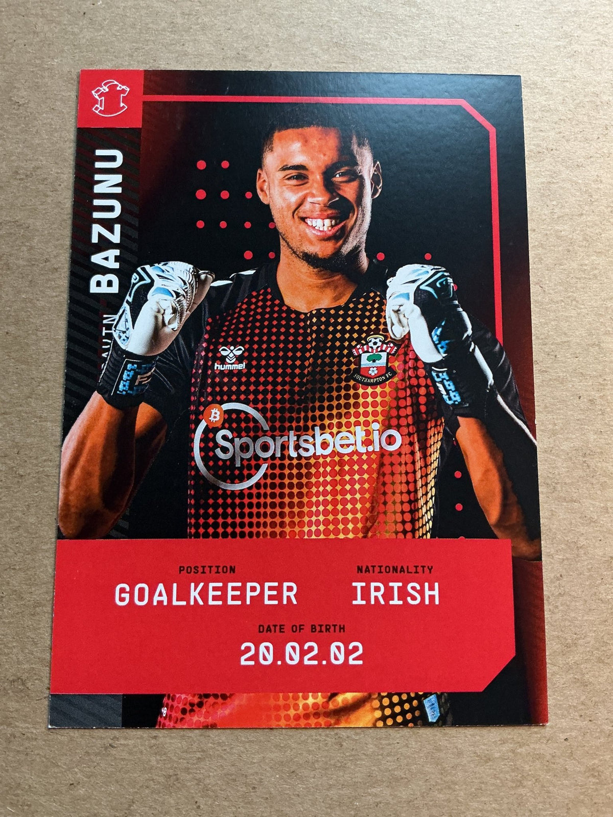 Gavin Bazunu, Ireland 🇮🇪 Southampton FC 2022/23 hand signed - Autographs-World