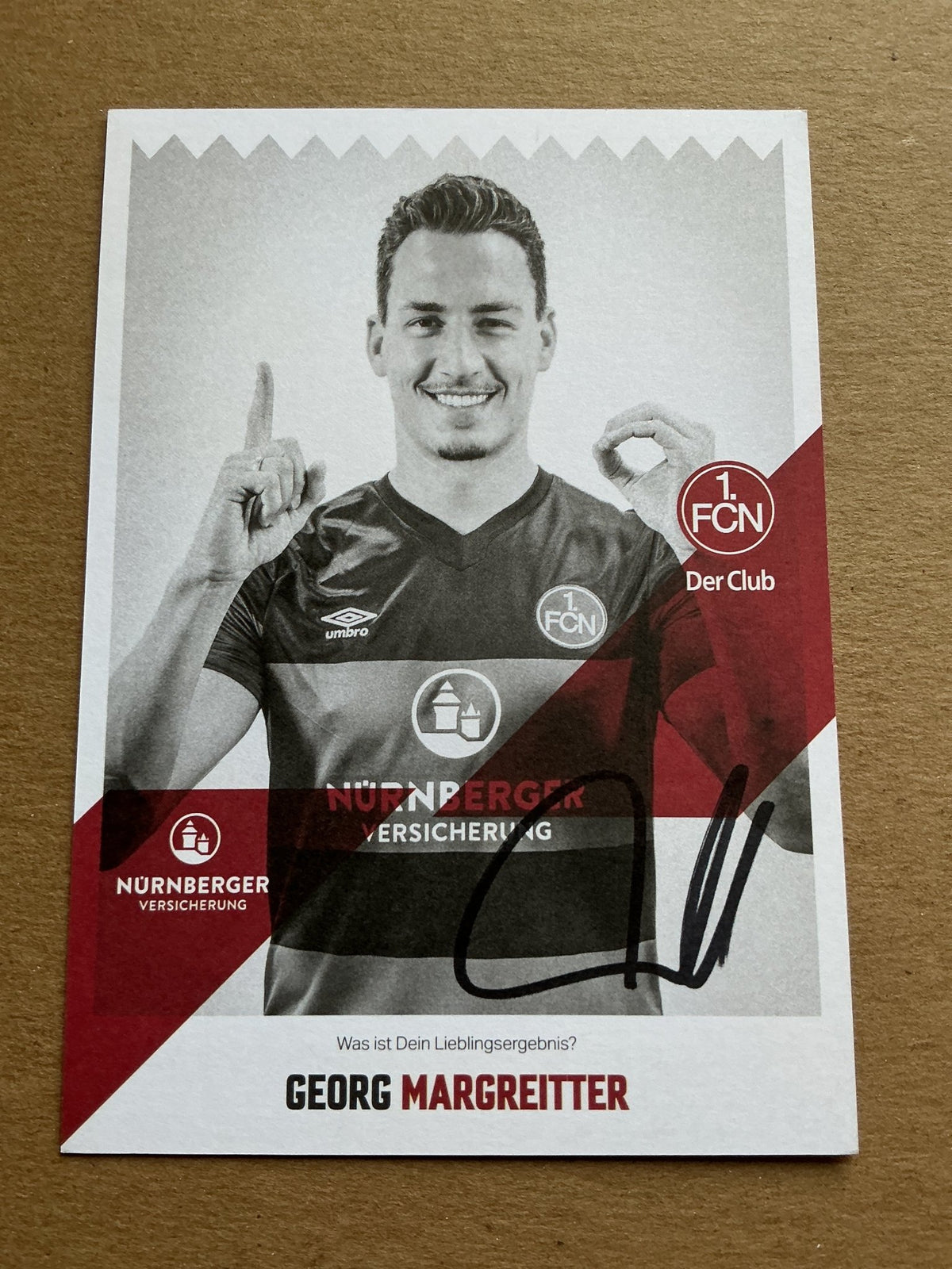 Georg Margreitter, Austria 🇦🇹 1.FC Nürnberg 2020/21 hand signed - Autographs-World