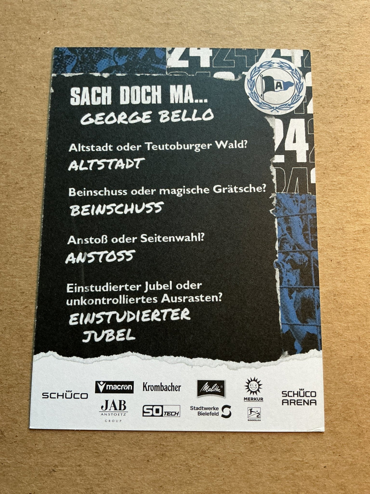 George Bello, USA 🇺🇸 Arminia Bielefeld 2022/23 hand signed - Autographs-World