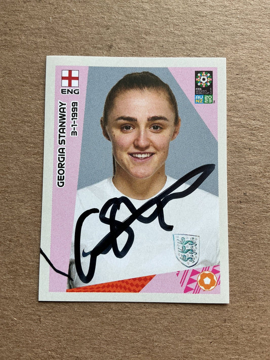 Georgia Stanway, England 🏴󠁧󠁢󠁥󠁮󠁧󠁿 FIFA Women’s World Cup 2023 Panini hand signed - Autographs-World