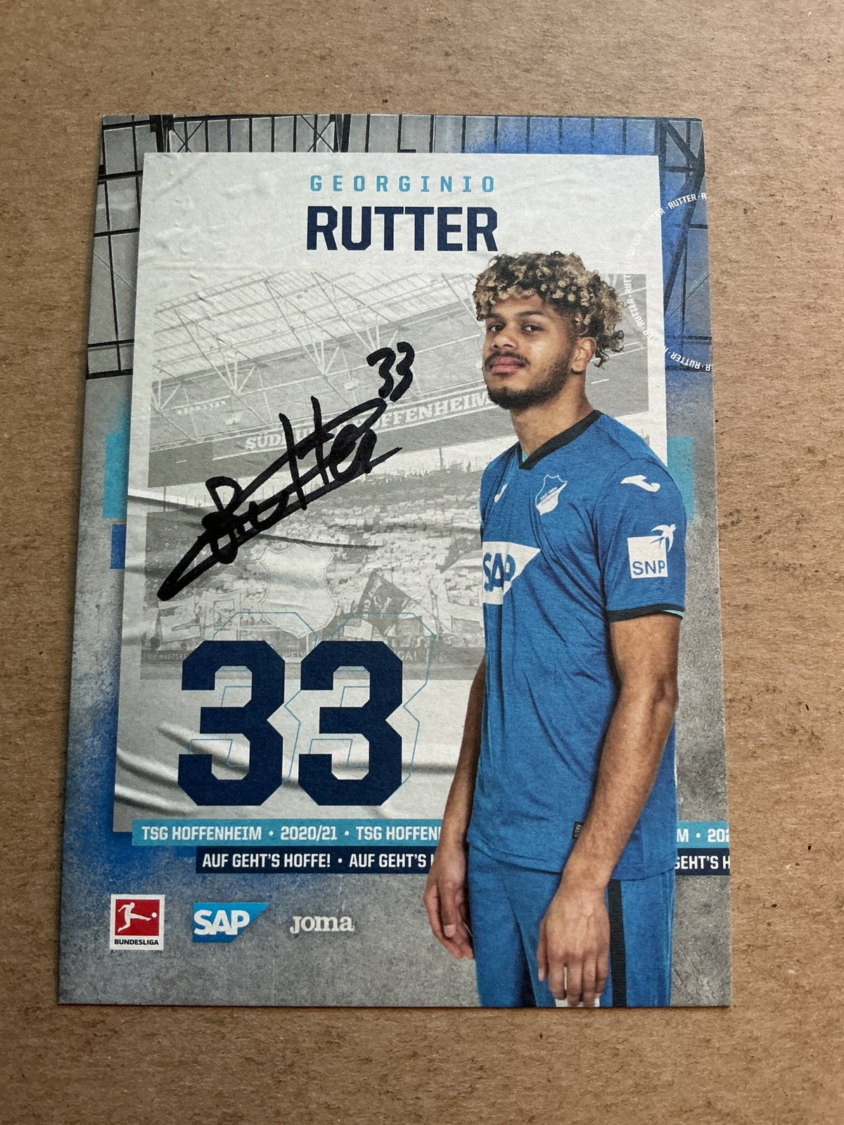 Georginio Rutter, France 🇫🇷 TSG 1899 Hoffenheim 2020/21 hand signed - Autographs-World