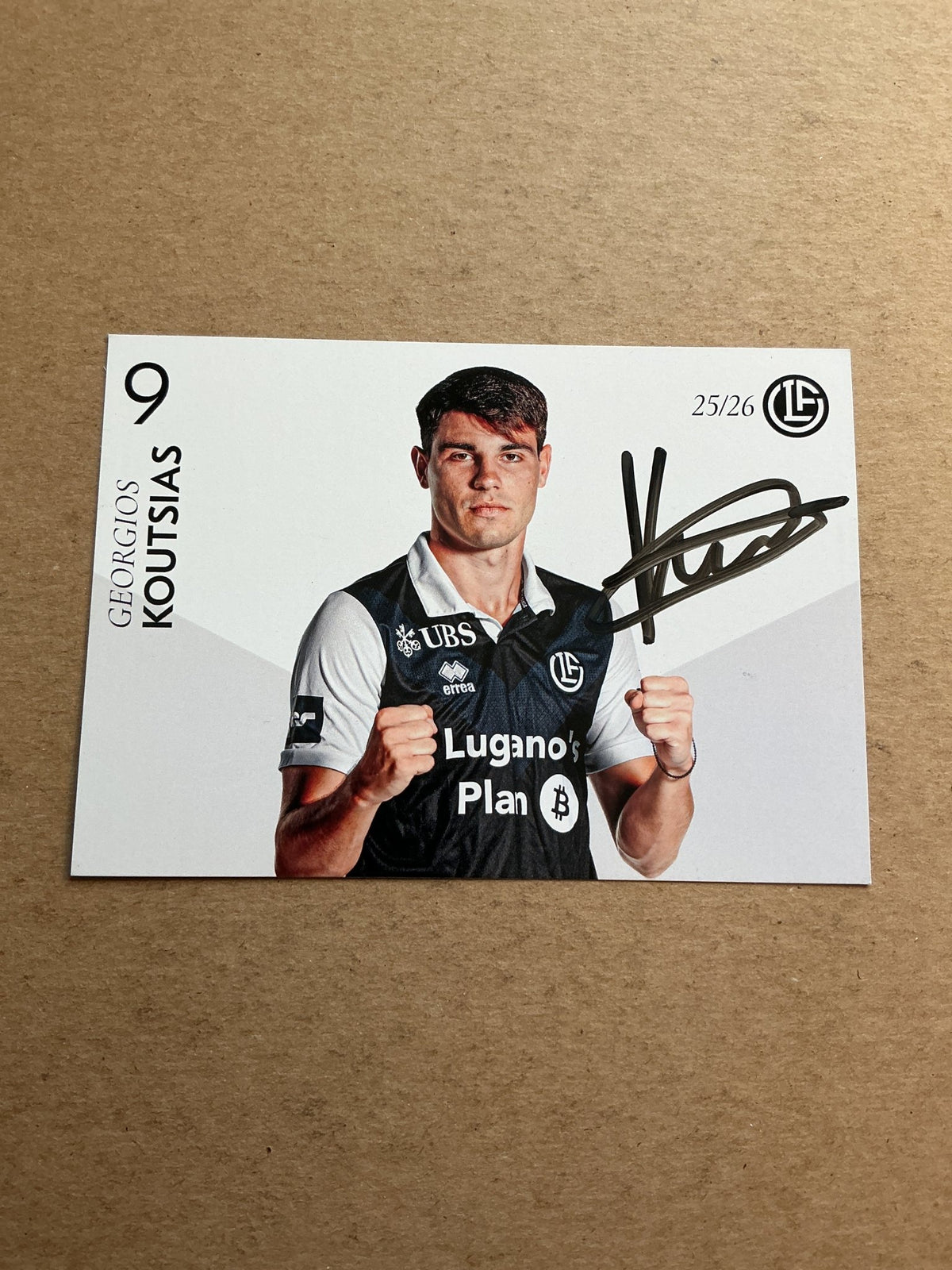 Georgios Koutsias, Greece 🇬🇷 HC Lugano 2025/26 hand signed - Autographs-World