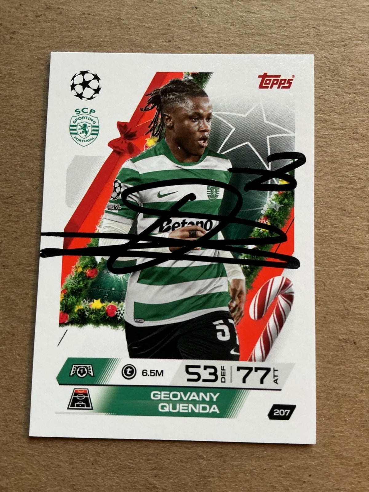 Geovany Quenda, Portugal 🇵🇹 Sporting CP 2025/26 hand signed - Autographs-World