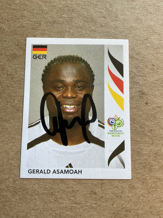 Gerald Asamoah, Germany 🇩🇪 FIFA World Cup 2006 Panini hand signed - Autographs-World