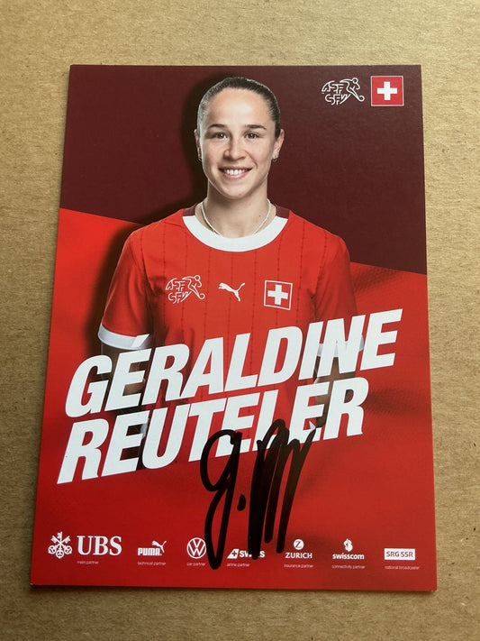 Geraldine Reuteler, Switzerland 🇨🇭 UEFA Euro Cup 2025 hand signed - Autographs-World
