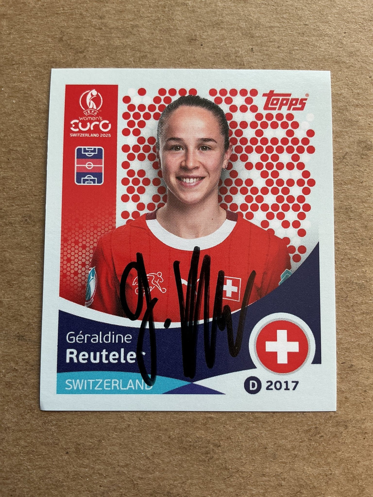 Geraldine Reuteler, Switzerland 🇨🇭 UEFA Women’s Euro Cup 2025 Topps hand signed - Autographs-World