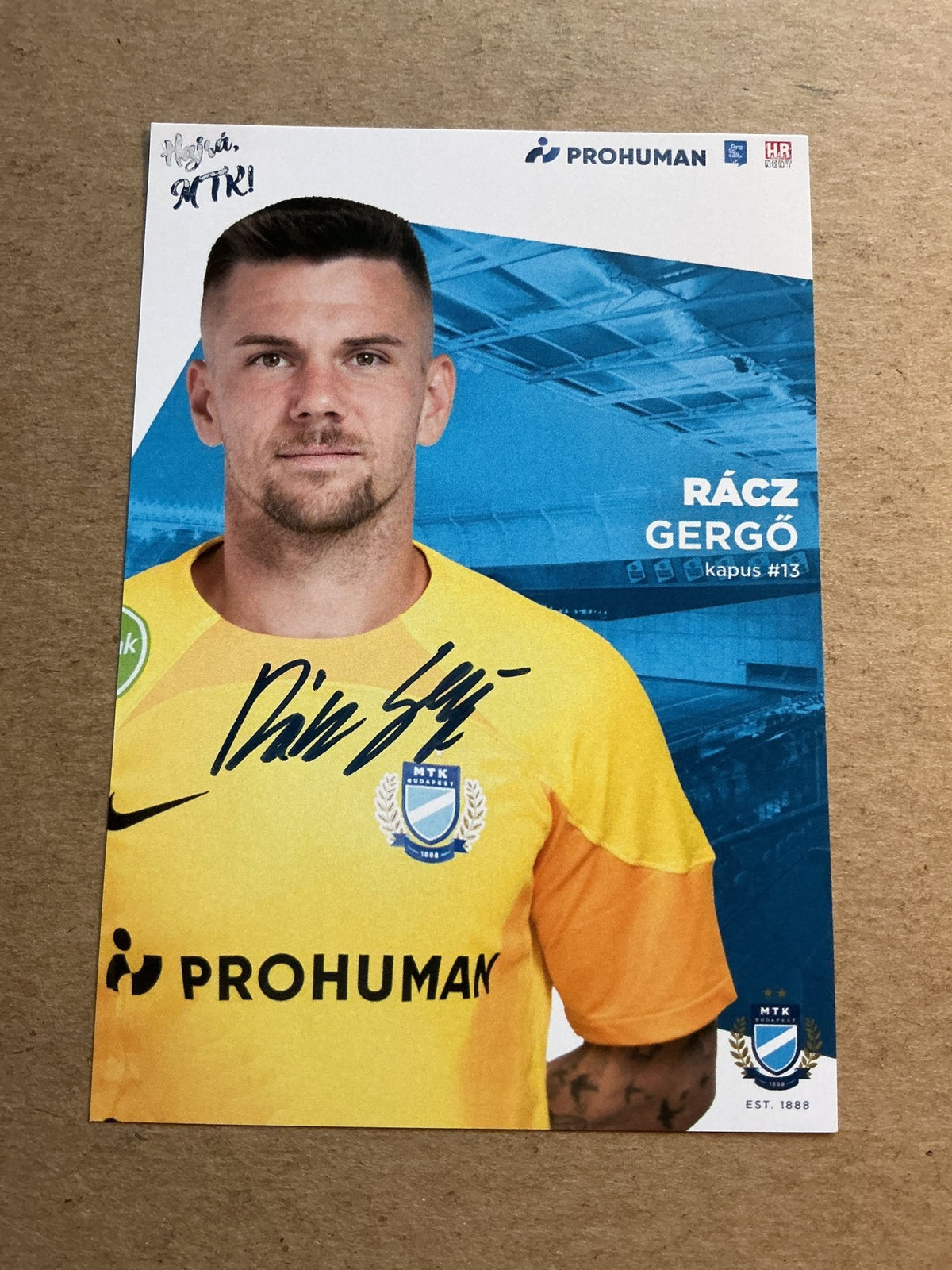 Gergö Rácz, Hungary 🇭🇺 MTK Budapest FC 2023/24 hand signed - Autographs-World