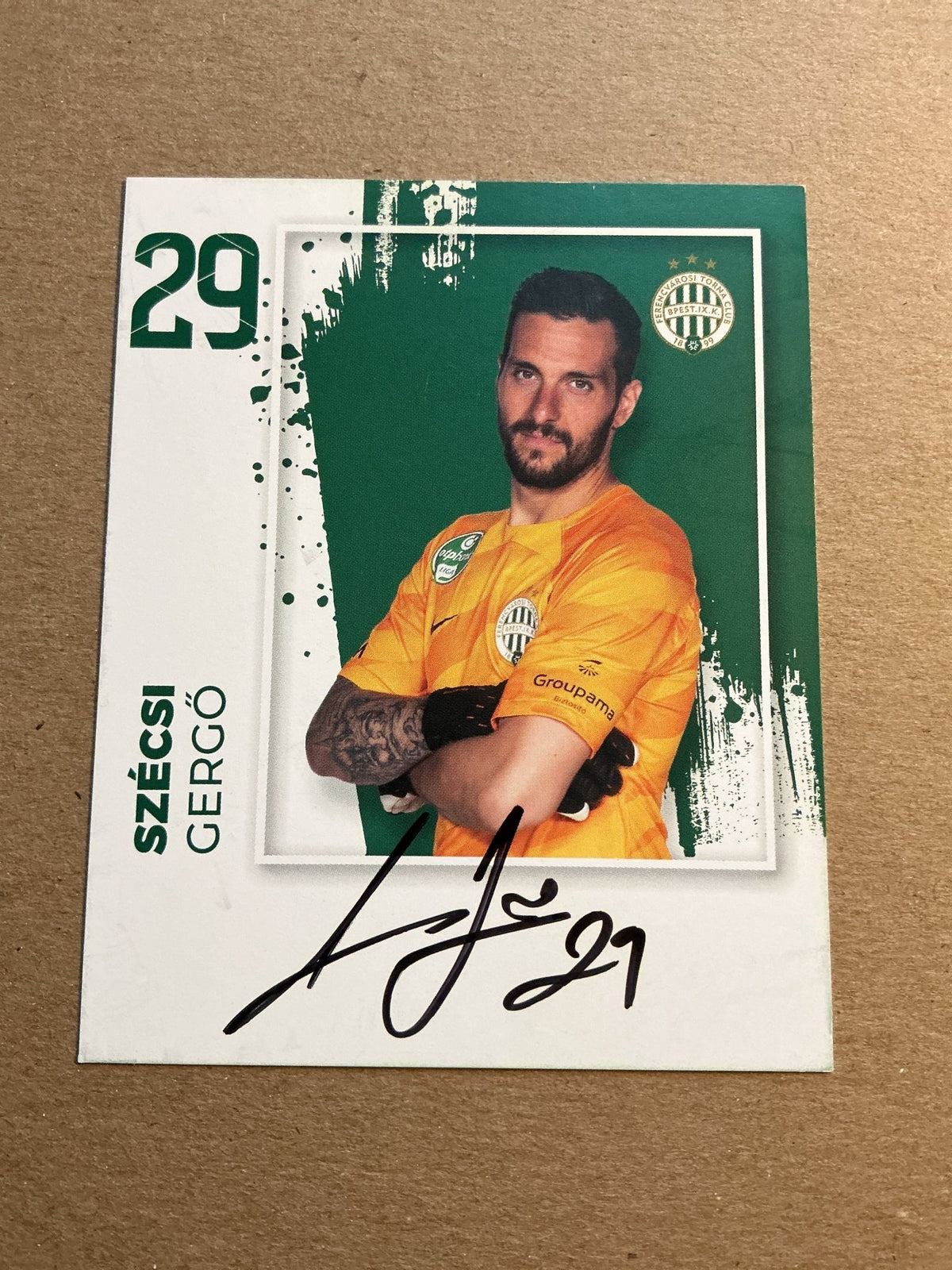 Gergö Szécsi, Hungary 🇭🇺 Ferencváros TC 2023/24 hand signed - Autographs-World