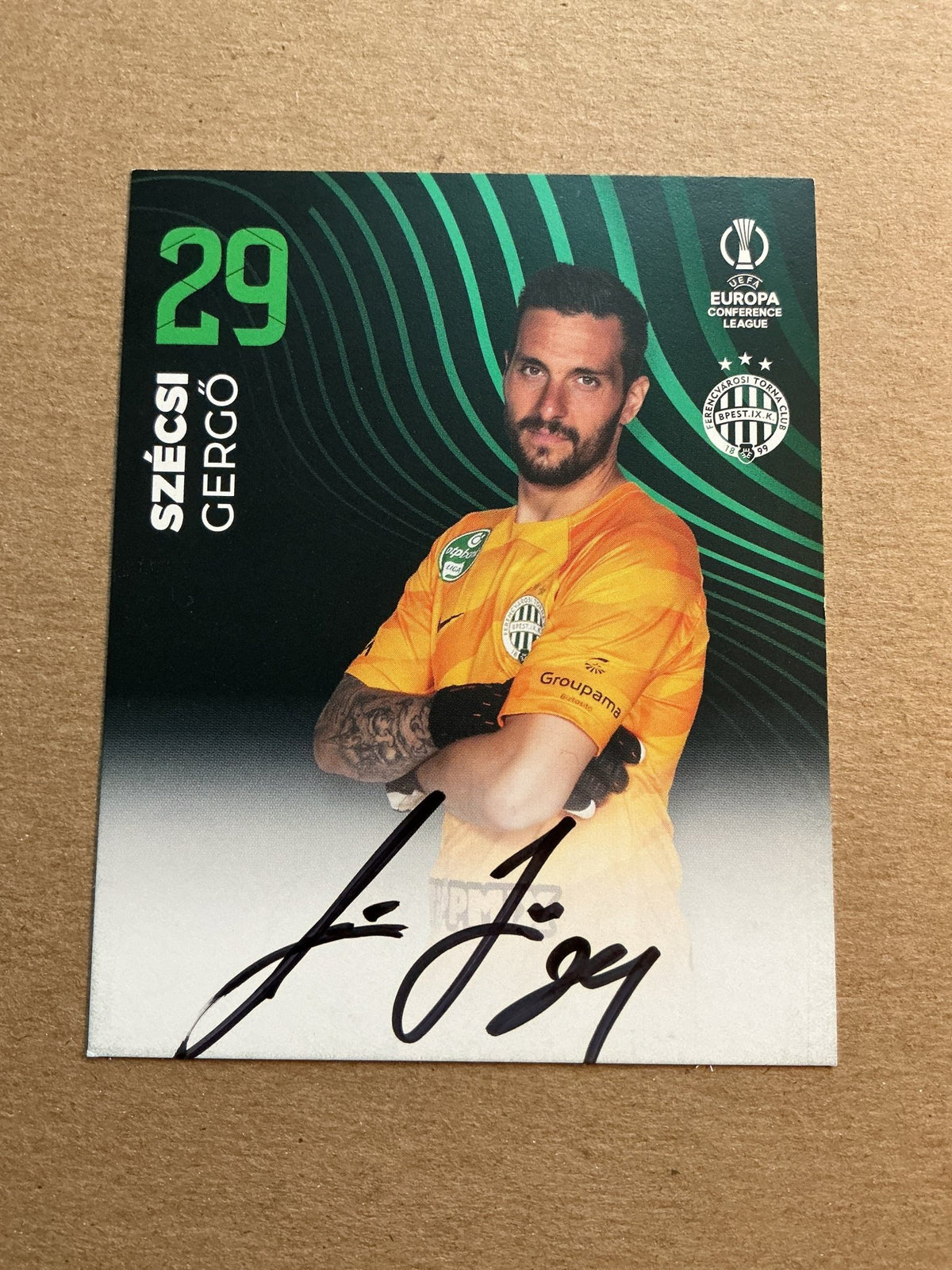 Gergö Szécsi, Hungary 🇭🇺 Ferencváros TC 2023/24 hand signed - Autographs-World