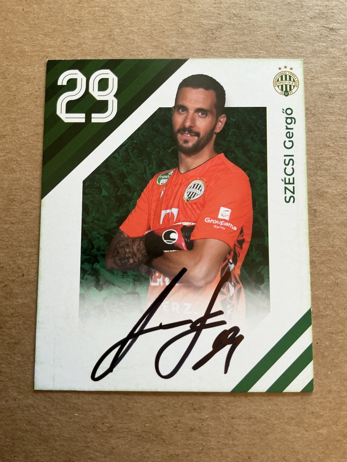 Gergö Szecsi, Hungary 🇭🇺 Ferencvaros TC 2024/25 hand signed - Autographs-World