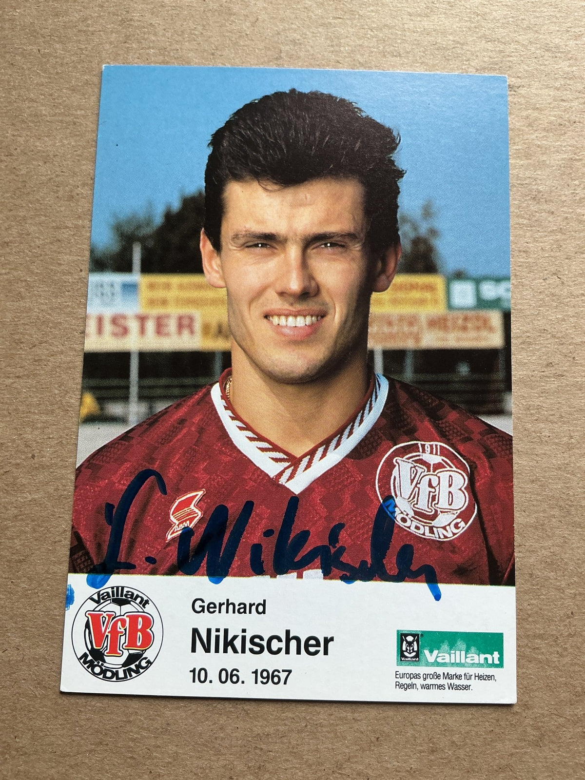 Gerhard Nikischer, Austria 🇦🇹 VfB Mödling 1992/93 hand signed - Autographs-World