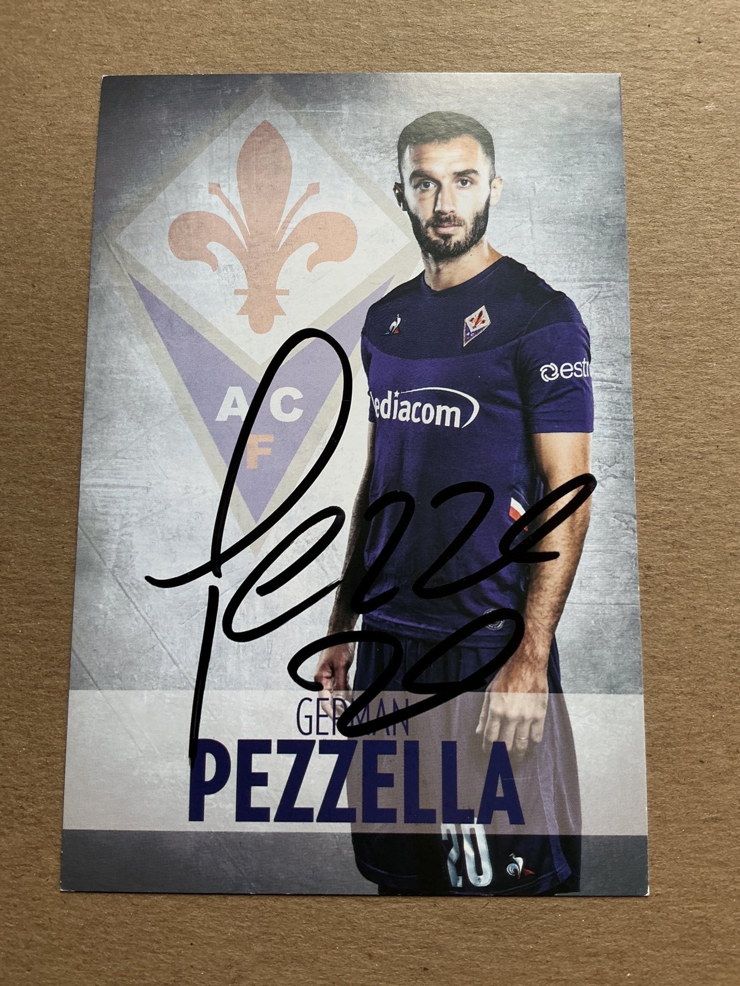 Germán Pezzella, Argentina 🇦🇷 ACF Fiorentina 2019/20 hand signed - Autographs-World