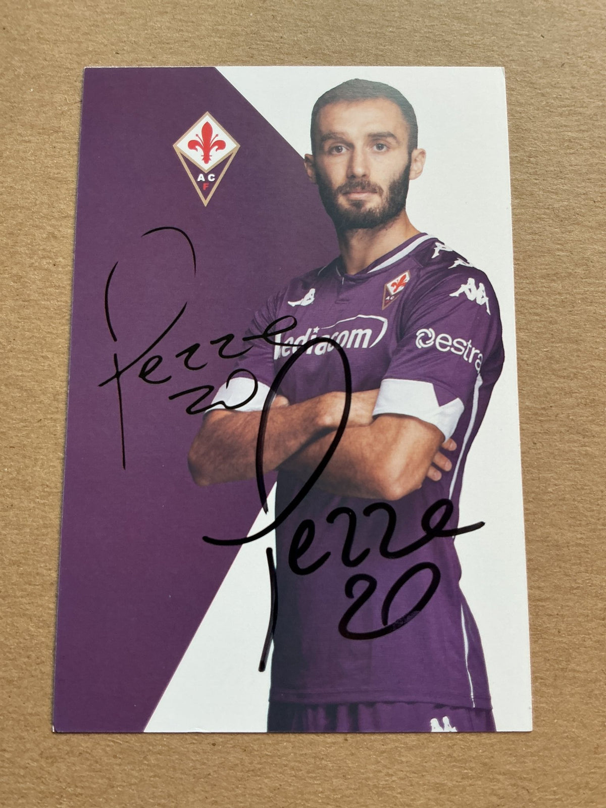 Germán Pezzella, Argentina 🇦🇷 ACF Fiorentina 2020/21 hand signed - Autographs-World