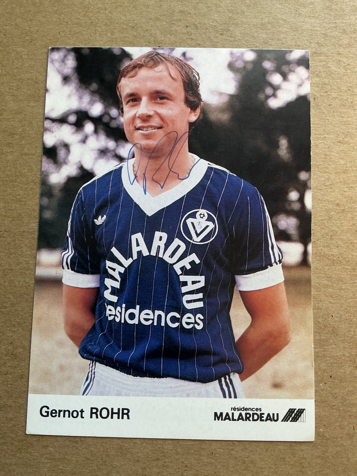Gernot Rohr, Germany 🇩🇪 Girondins Bordeaux 1983/84 hand signed - Autographs-World
