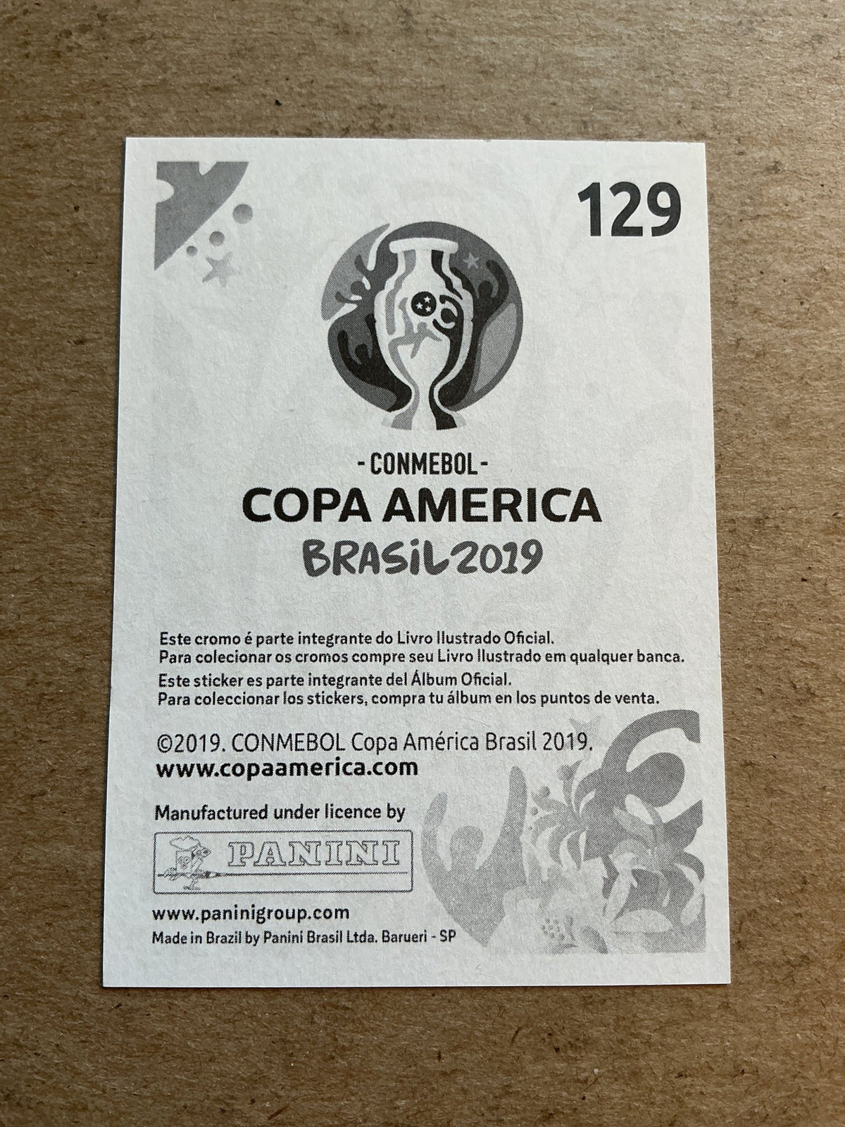 Gerónimo Rulli, Argentina 🇦🇷 Copa America 2019 Panini hand signed - Autographs-World
