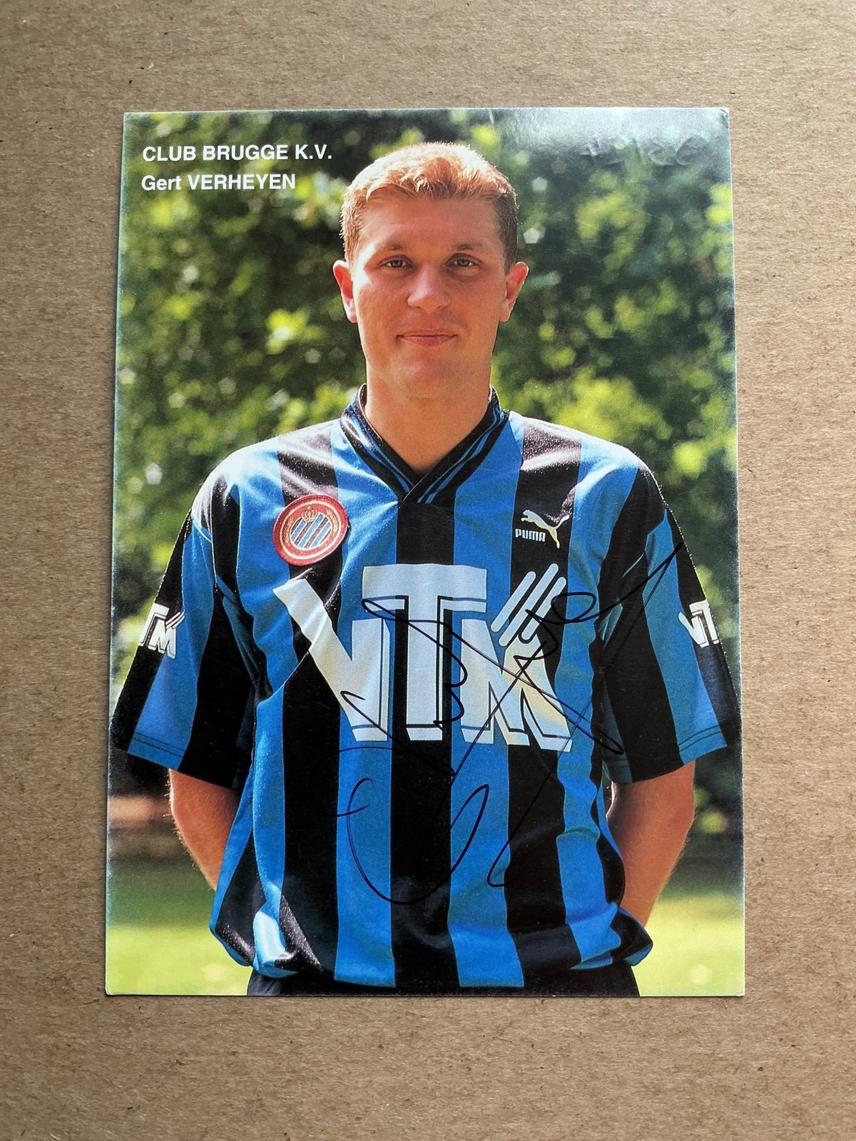 Gert Verheyen, Belgium 🇧🇪 Club Brugge 1993/94 hand signed - Autographs-World