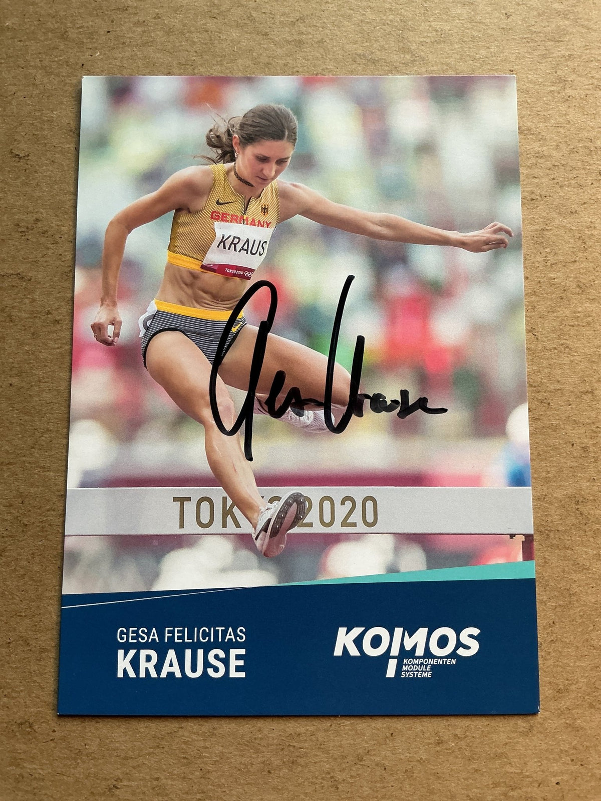 Gesa Felicitas Krause, Germany 🇩🇪 Athletics Summer Olympics 2024 hand signed - Autographs-World