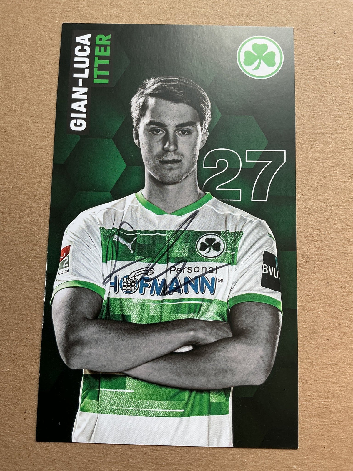 Gian-Luca Itter, Germany 🇩🇪 SpVgg Greuther Fürth 2020/21 hand signed - Autographs-World