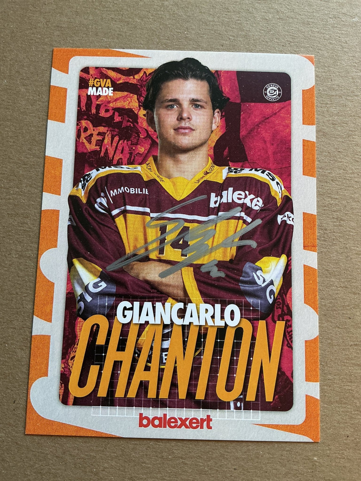 Giancarlo Chanton, Switzerland 🇨🇭 Geneve-Servette HC 2024/25 hand signed - Autographs-World