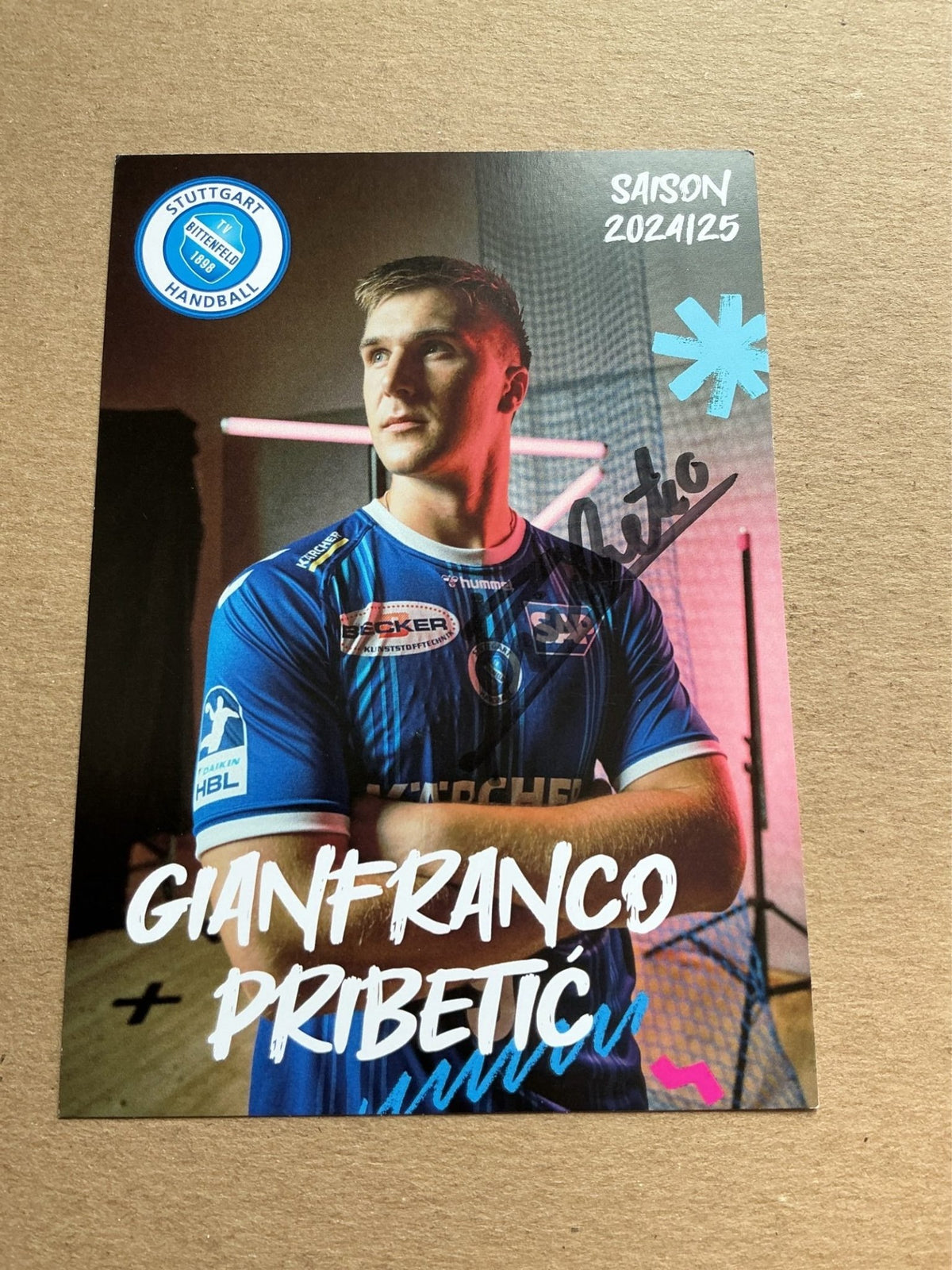 Gianfranco Pribetić, Croatia 🇭🇷 TVB 1898 Stuttgart 2024/25 hand signed - Autographs-World