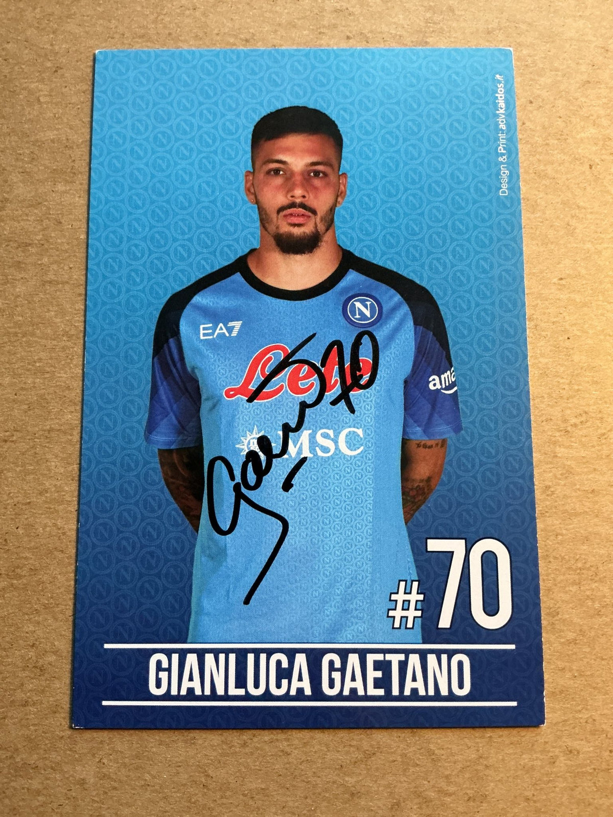 Gianluca Gaetano, Italy 🇮🇹 SSC Napoli 2022/23 hand signed - Autographs-World