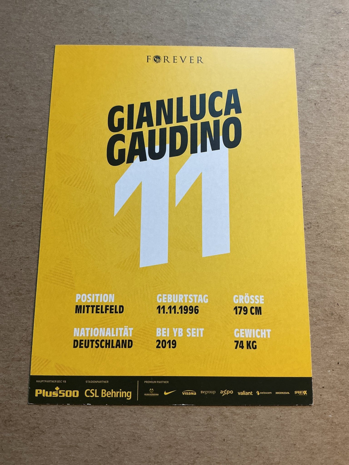 Gianluca Gaudino, Germany 🇩🇪 BSC Young Boys 2020/21 hand signed - Autographs-World