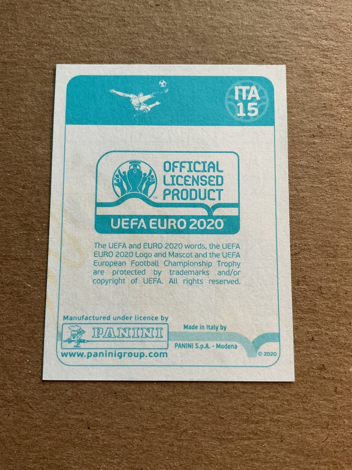 Gianluca Manzini, Italy 🇮🇹 UEFA Euro 2020 Panini hand signed - Autographs-World