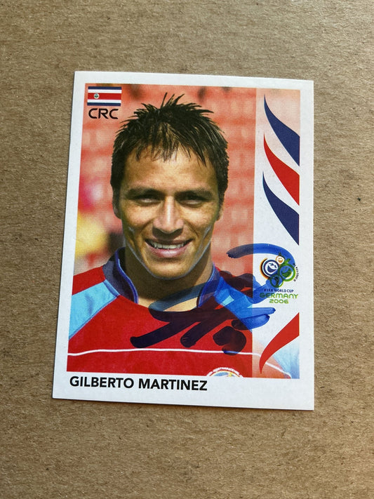 Gilberto Martinez, Costa Rica 🇨🇷 FIFA World Cup 2006 Panini hand signed - Autographs-World