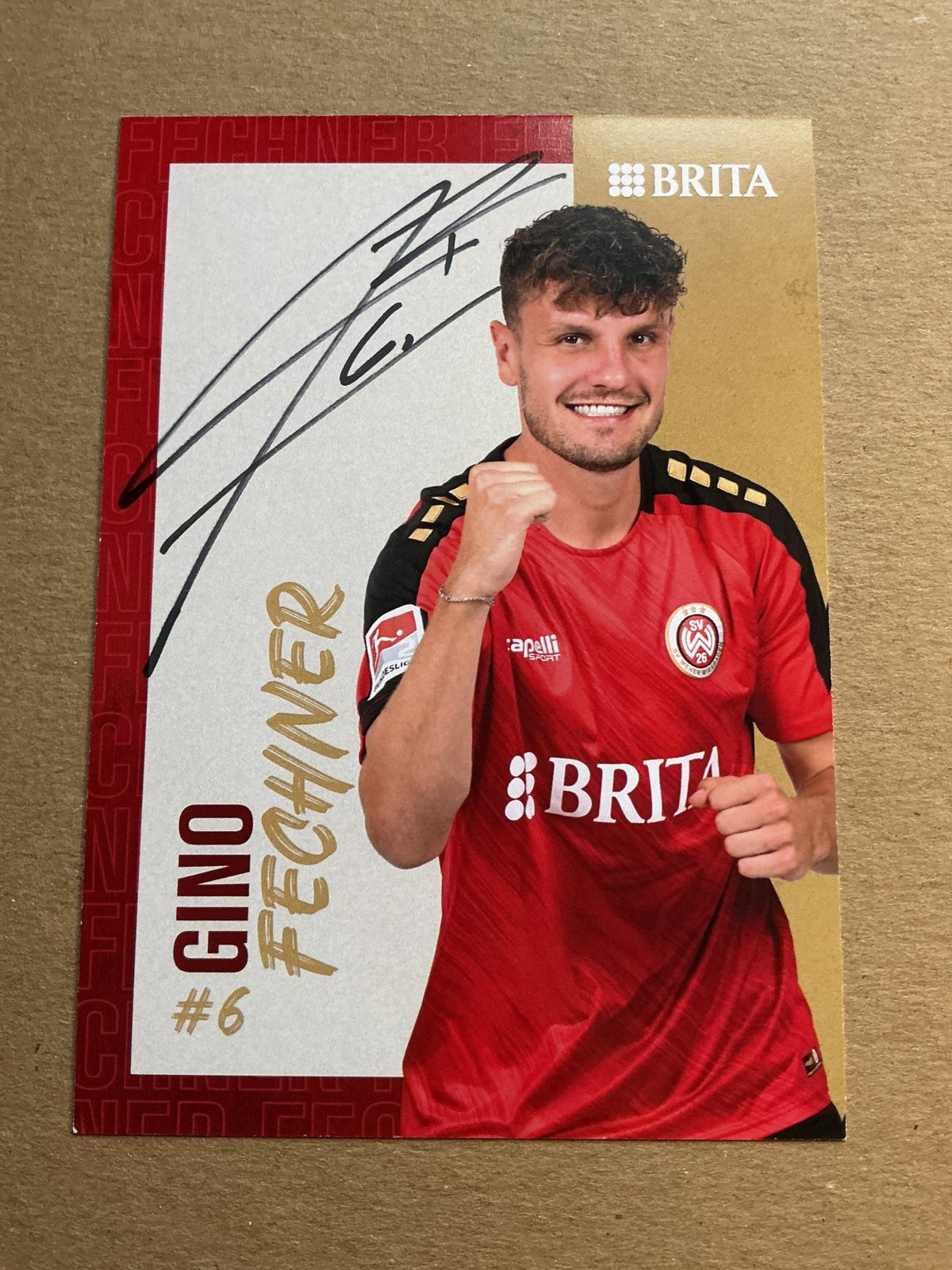 Gino Fechner, Germany 🇩🇪 SV Wehen Wiesbaden 2023/24 hand signed - Autographs-World