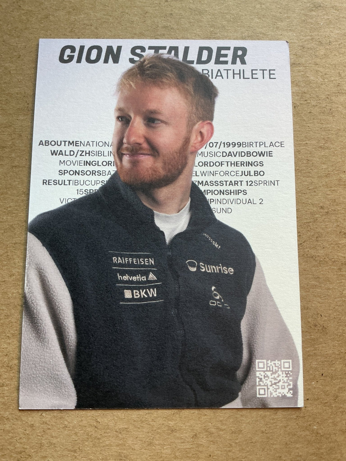 Gion Stalder, Switzerland 🇨🇭Biathlon Winter 2022/23 hand signed - Autographs-World