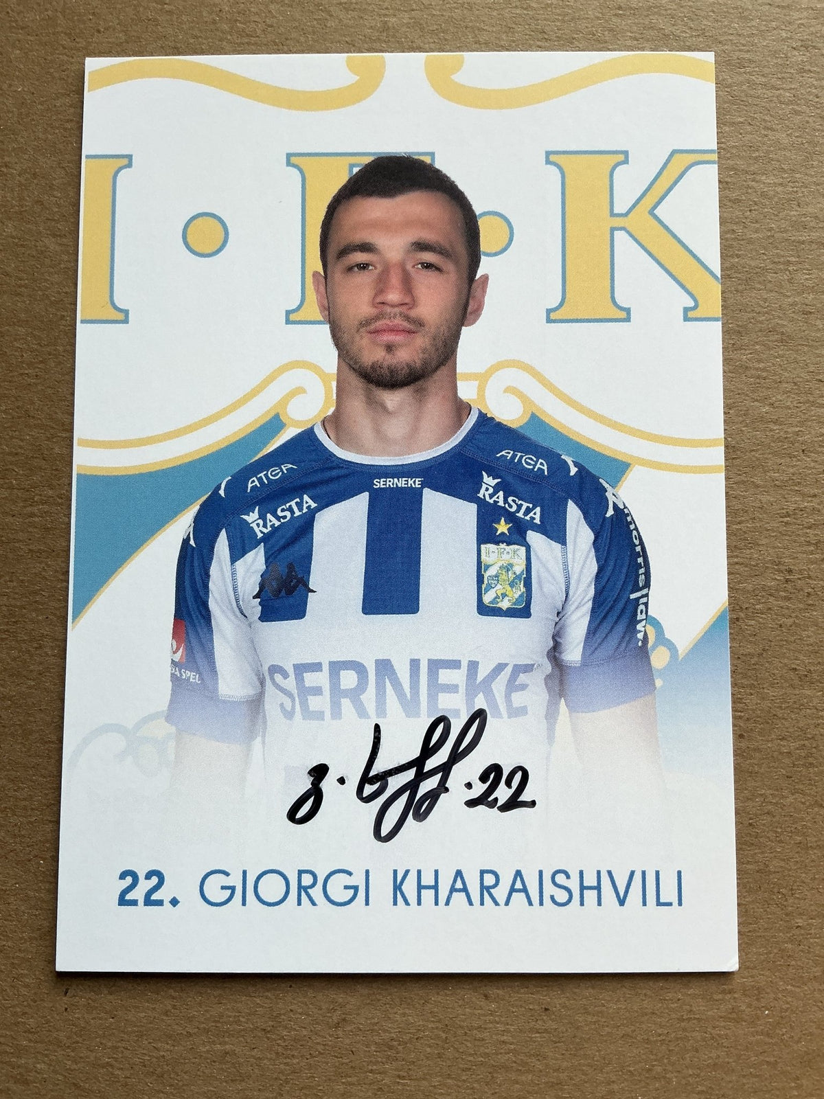 Giorgi Kharaishvili, Georgia 🇬🇪 IFK Göteborg 2019/20 hand signed - Autographs-World