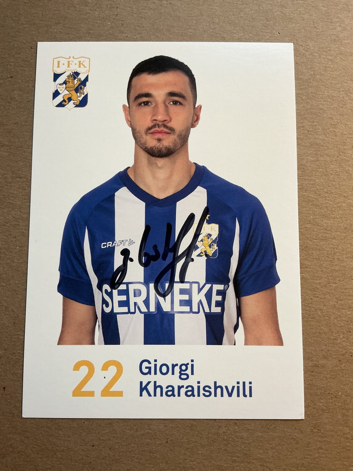 Giorgi Kharaishvili, Georgia 🇬🇪 IFK Göteborg 2020/21 hand signed - Autographs-World
