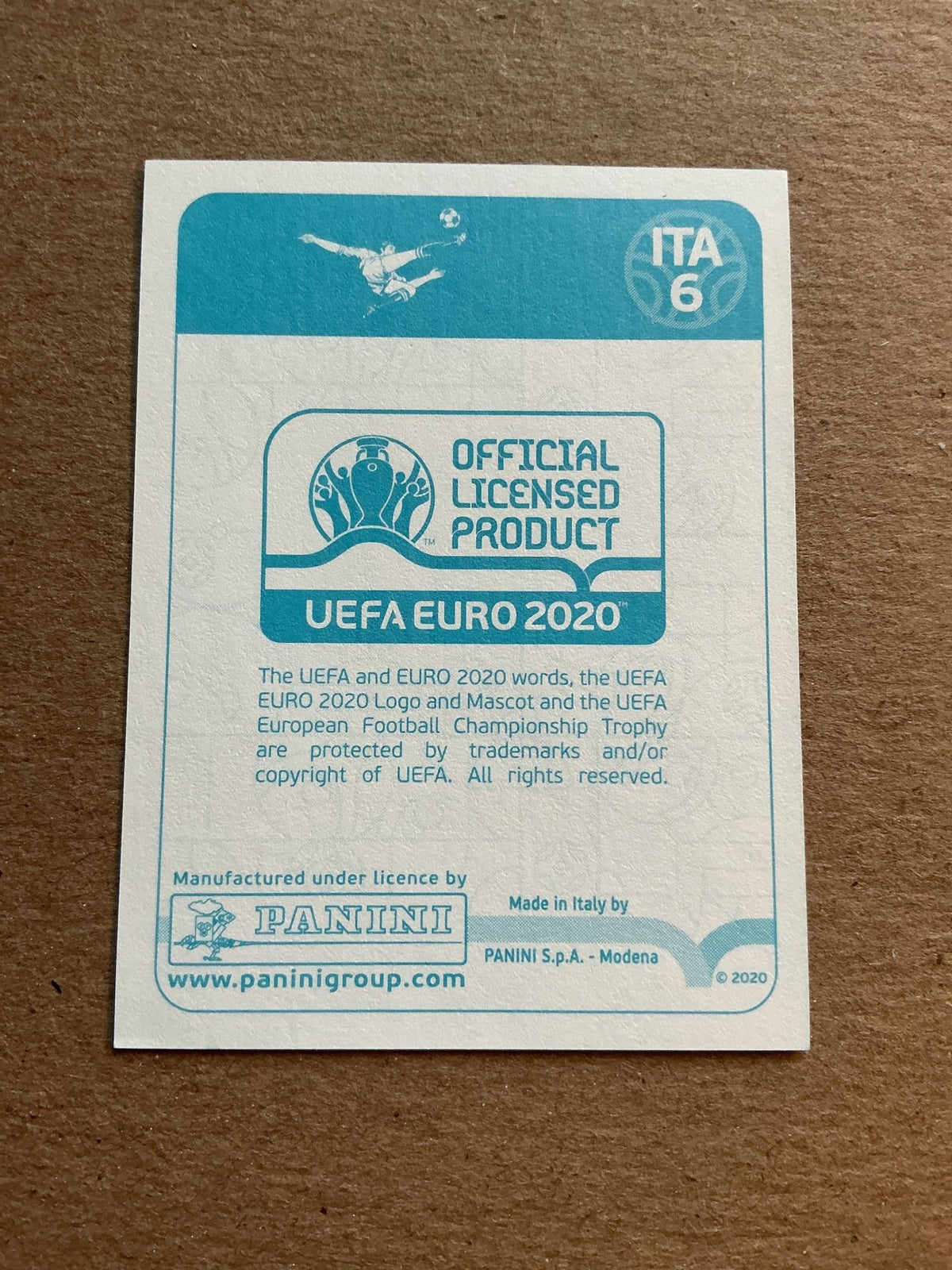 Giorgio Chiellini, Italy 🇮🇹 UEFA Euro 2020 Panini hand signed - Autographs-World