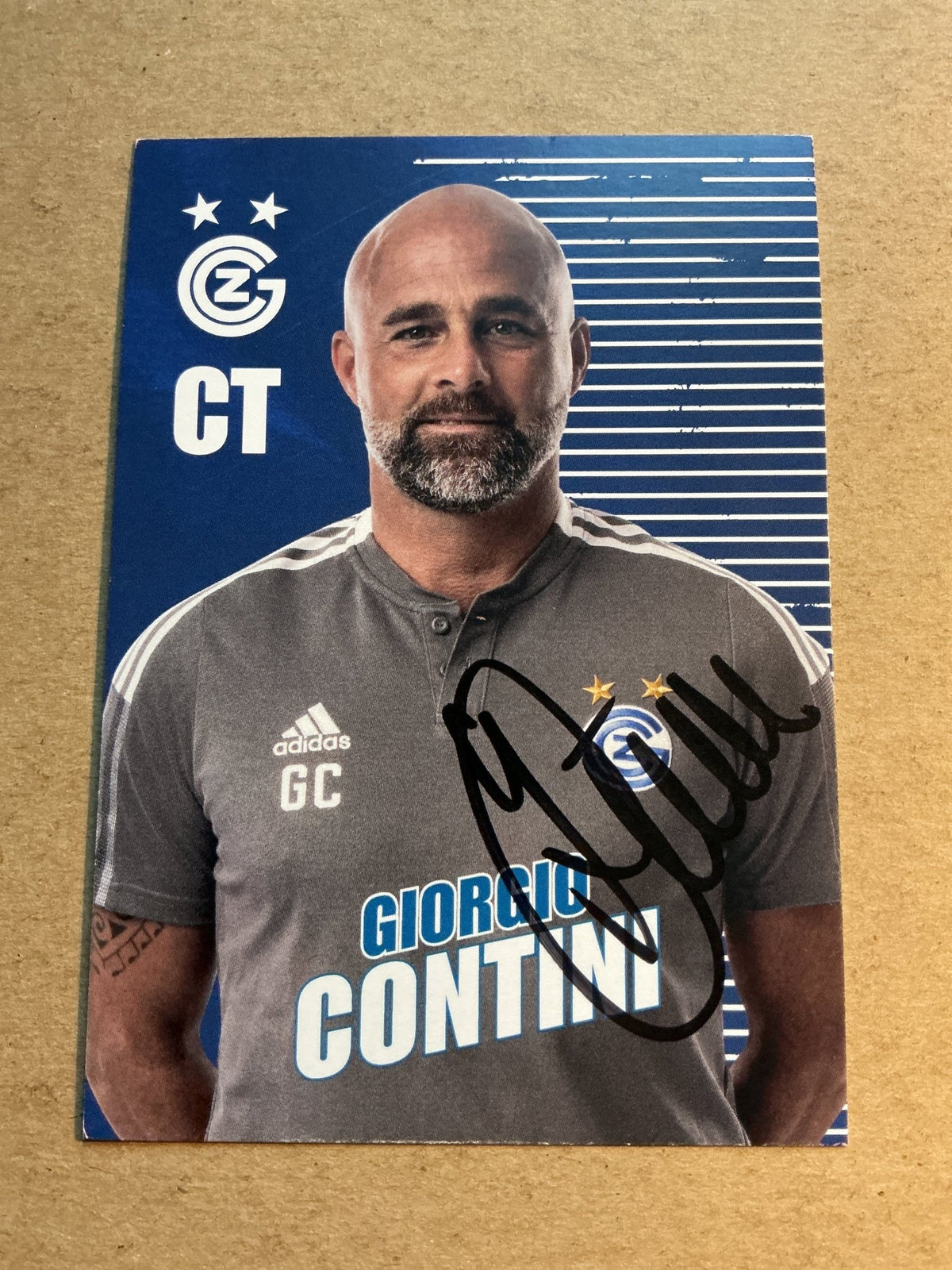 Giorgio Contini, Italy 🇮🇹 Grasshopper Club Zürich 2021/22 hand signed - Autographs-World