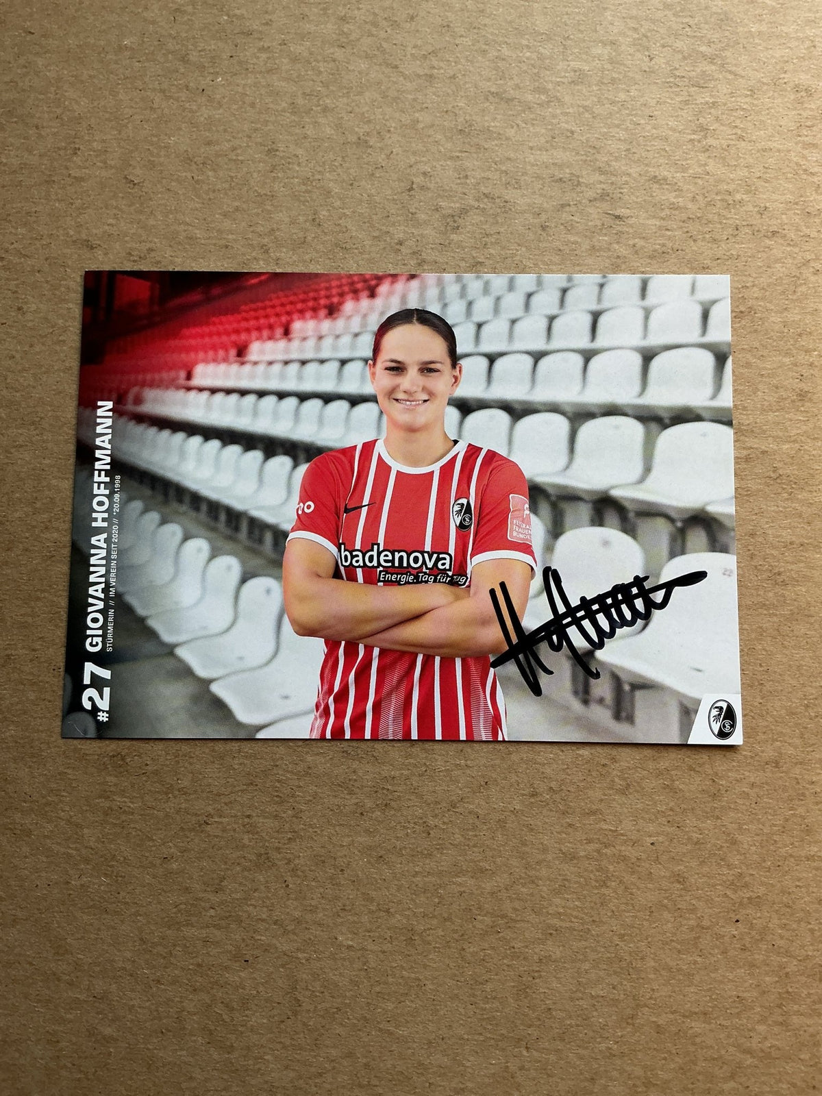 Giovanna Hoffmann, Germany 🇩🇪 SC Freiburg 2022/23 hand signed - Autographs-World
