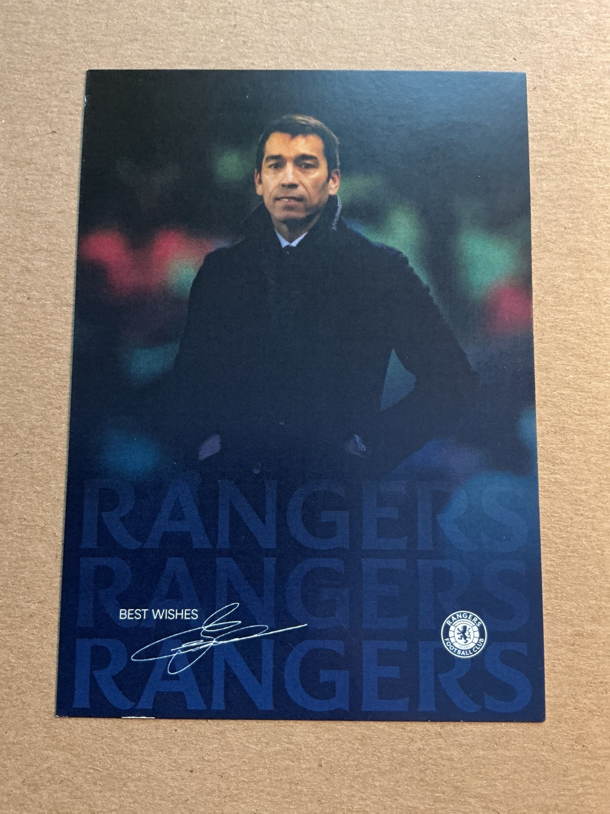 Giovanni van Bronckhorst, Netherlands 🇳🇱 Rangers FC 2021/22 hand signed - Autographs-World