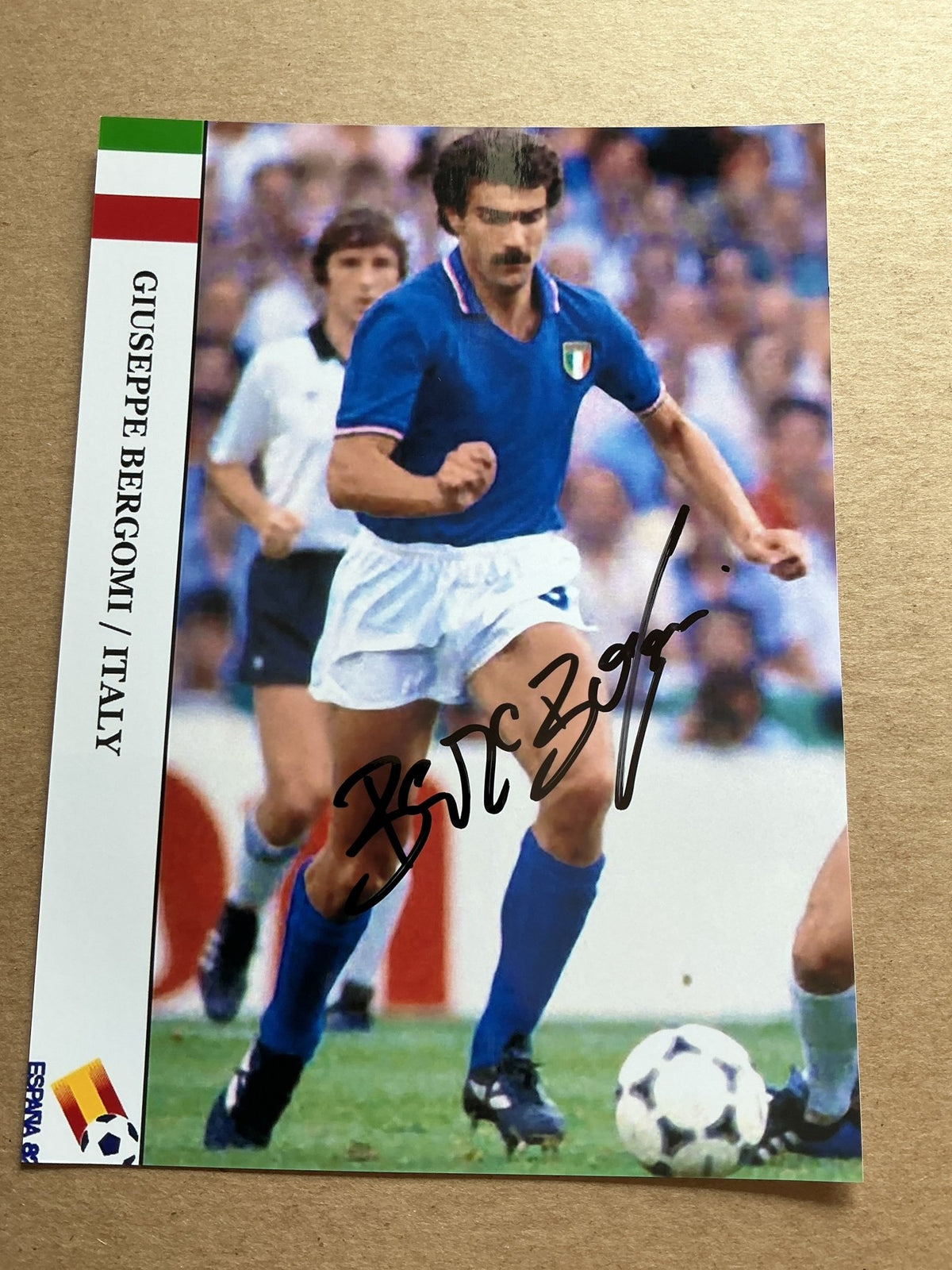 Giuseppe Bergomi, Italy 🇮🇹 FIFA World Cup 1982 hand signed - Autographs-World