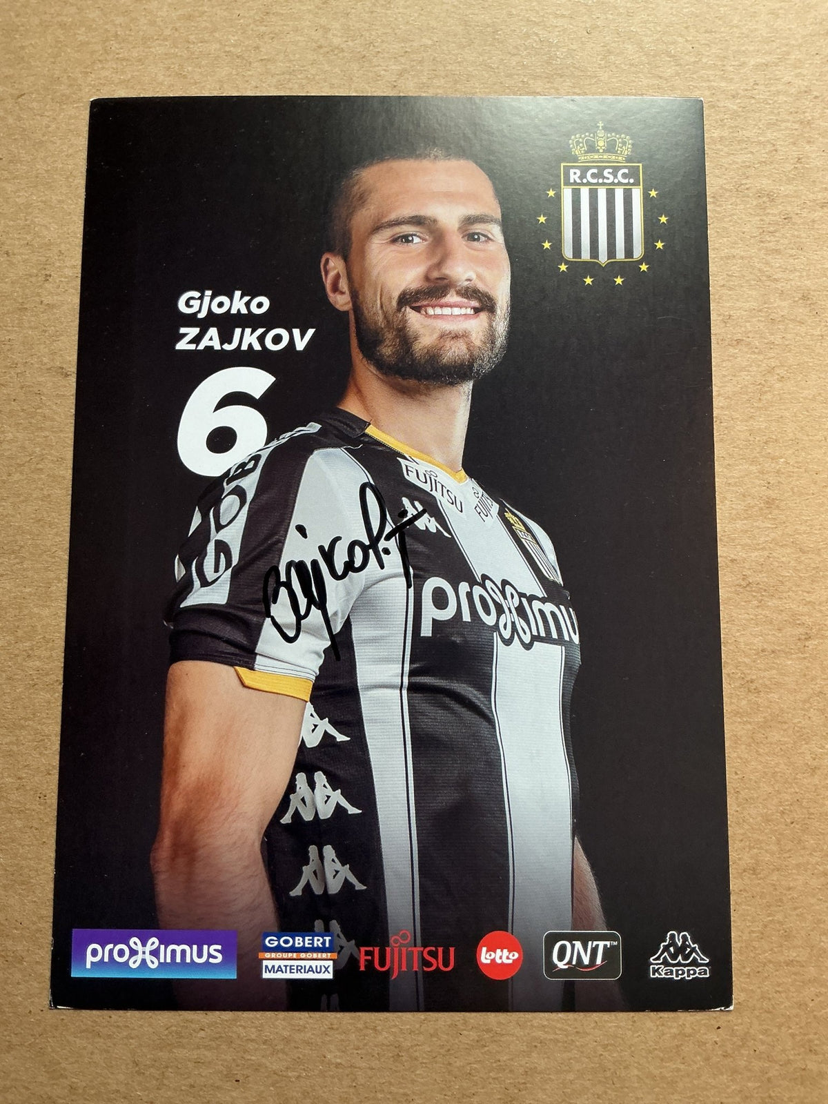Gjoko Zajkov, North Macedonia 🇲🇰 Royal Charleroi SC 2019/20 hand signed - Autographs-World