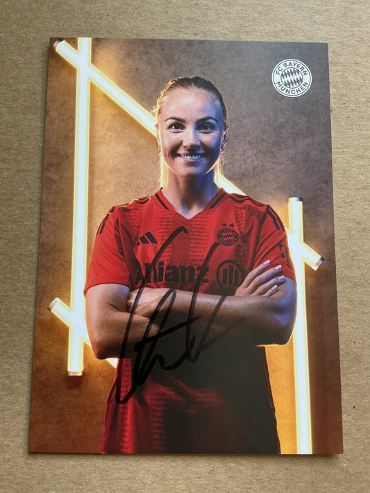 Glodis Perla Viggosdottir, Iceland 🇮🇸 FC Bayern Munich 2024/25 hand signed - Autographs-World