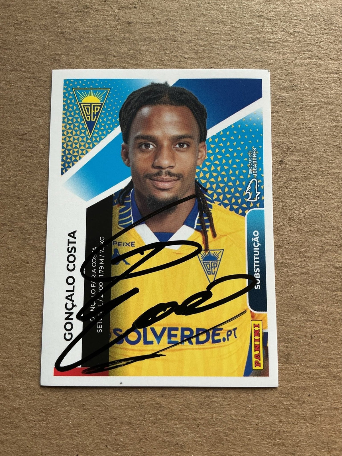 Gonçalo Costa, Portugal 🇵🇹 Estoril 2025/26 Panini hand signed - Autographs-World