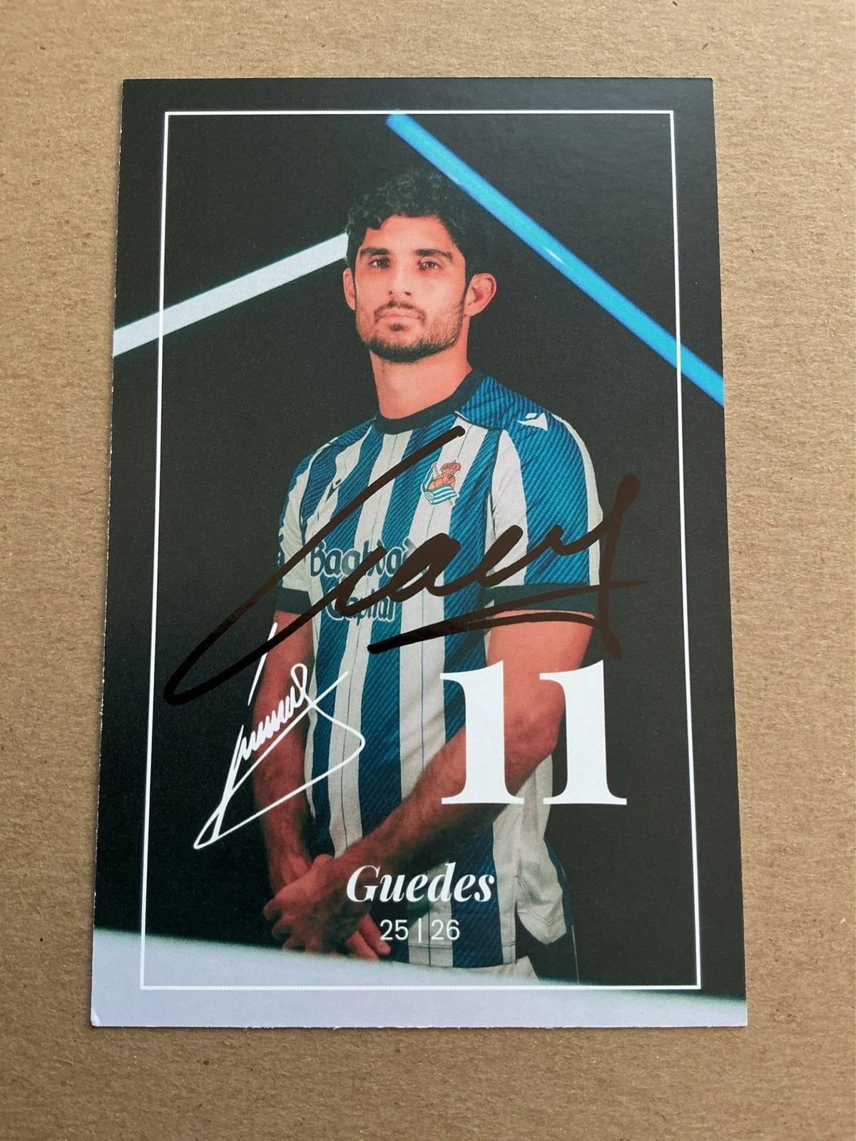 Gonçalo Guedes, Portugal 🇵🇹 Real Sociedad 2025/26 hand signed - Autographs-World