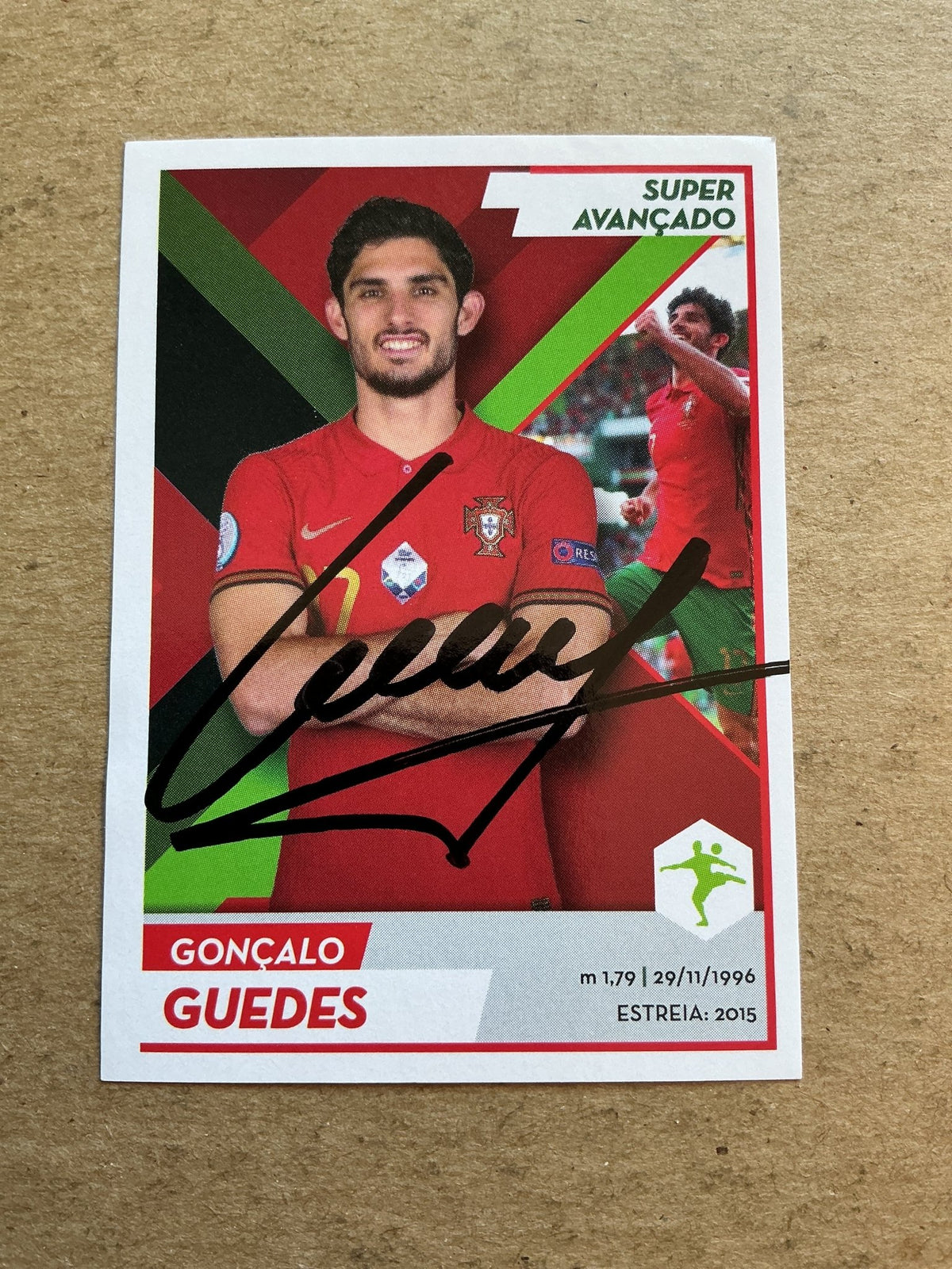 Gonçalo Guedes, Portugal 🇵🇹 UEFA Euro 2020 Panini hand signed - Autographs-World