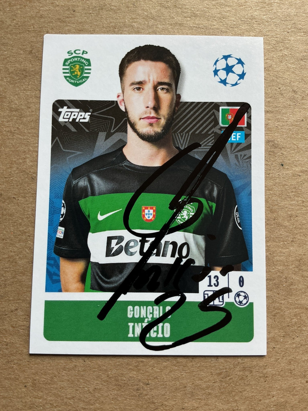Goncalo Inacio, Portugal 🇵🇹 Sporting CP 2024/25 Topps hand signed - Autographs-World