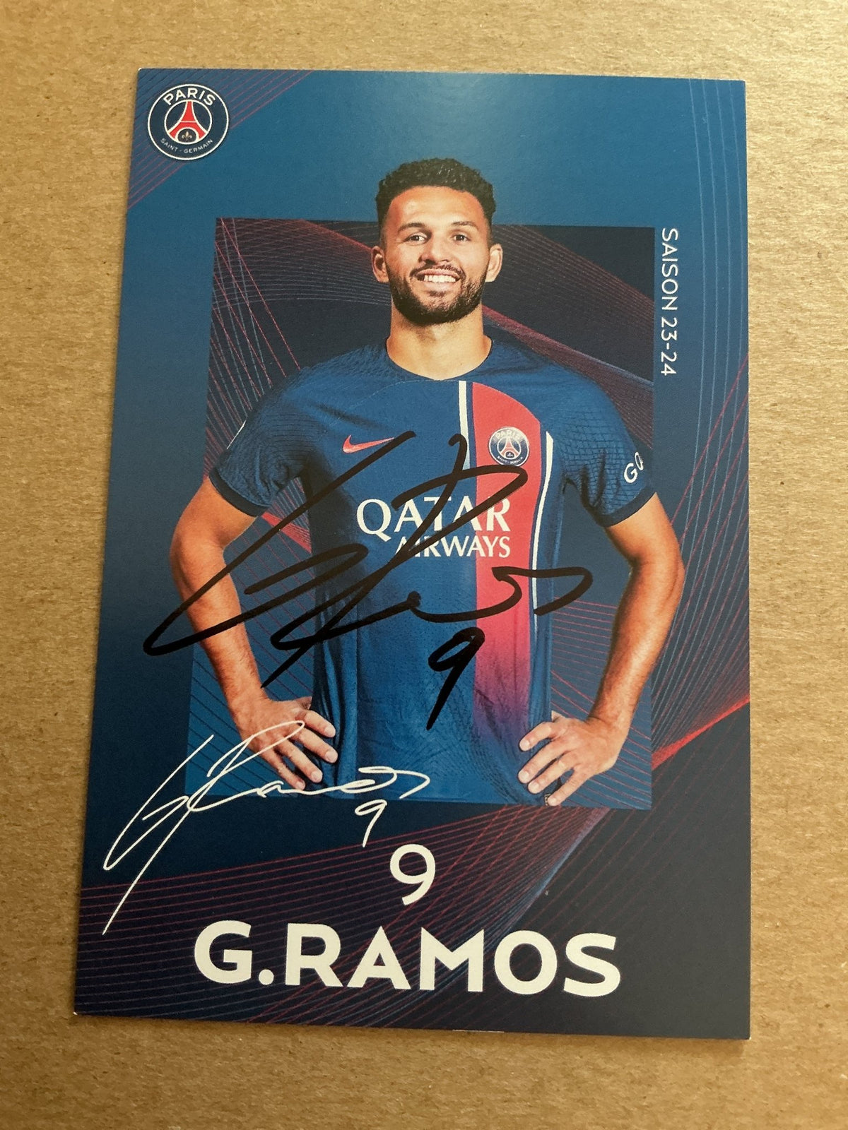 Goncalo Ramos, Portugal 🇵🇹 Paris Saint-Germain 2023/24 hand signed - Autographs-World